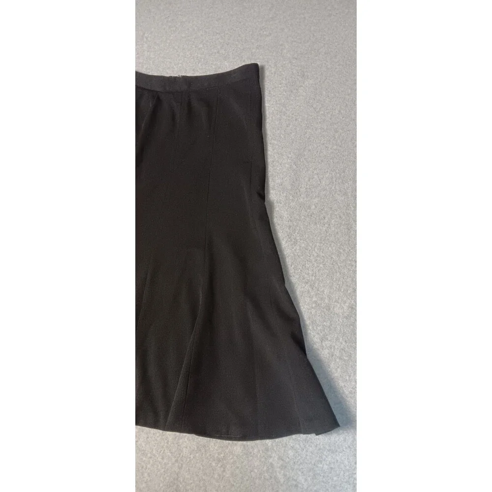 East 5th Flared Trumpet Gored Mermaid Skirt 12 Black Office Siren Minimalist Y2K